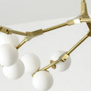 Axyaa Black Gold LED Glass Ball Chandelier for Living Room Kitchen Bedroom Decor