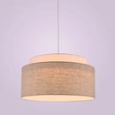 Axyaa Flax Cloth Hanging Chandelier Light Fixture for Dining Bedroom Living Room