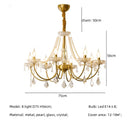 Axyaa Crystal LED Chandelier: Luxurious Lighting for Living Room with E14 LEDs