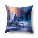 Axyaa Snowflake Christmas Cushion Cover 45*45cm - Four Seasons Scenery Decoration Pillow Case