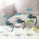 Axyaa Glass Water Pitcher Carafe with Lid and Handle