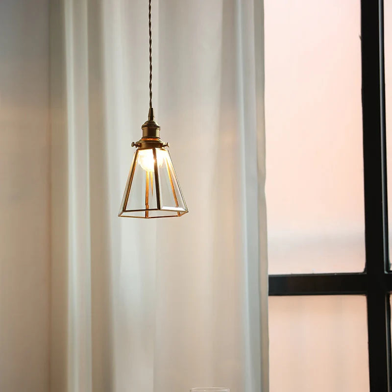 Axyaa Clear Glass LED Pendant Lights - Nordic Modern Decor Loft Restaurant Hanging Lamp