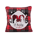 Axyaa Christmas Embroidered Plaid Pillowcase for Bed Sofa Decor