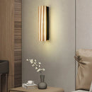 Axyaa Nordic Wood LED Wall Sconce: Up and Down Lamp for Bedroom, Living Room, Bathroom