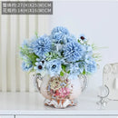 Axyaa Ceramic Vase & Flower Arrangement Set - Home Decor Crafts