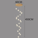 Axyaa Staircase Chandeliers: Modern LED Pendant Light Lamps for Living Room and Indoor Lighting