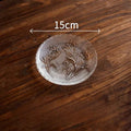 Axyaa High Relief Fruit Glass Plate for Banquet and Tea Service