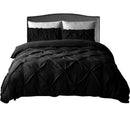 Axyaa Twist Pinch Pleated Quilt Cover Set King Queen