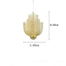 Axyaa Geometric Metal Grid LED Chandelier Pendant Light Iron Designer LOFT Lamp