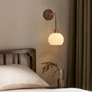 Axyaa Modern Copper Adjustable LED Wall Light with Pull Chain Switch