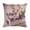 Axyaa Lavender Linen Throw Pillow 45*45cm