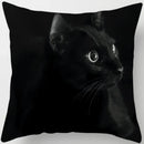 Axyaa  Black Cat Pillowcase  Decorative Square Cushion Cover 45*45cm