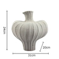 Axyaa Sandstone Ceramic Vase with Artificial Flowers for Desk and Home Decoration