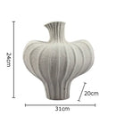 Axyaa Sandstone Ceramic Vase with Artificial Flowers for Desk and Home Decoration