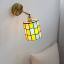 Axyaa Round Glass LED Wall Lamps with Modern Stair Light for Bedroom & Living Room