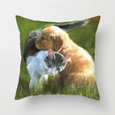 Axyaa Animals Polyester Cushion Cover for Home Sofa Decor - Farm Life Views Pillowcase