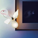 Axyaa White Feathers LED Wall Light for Home Decor