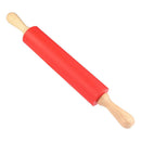 Silicone Rolling Pin with Wooden Handle - Axyaa Baking Tool