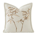Axyaa Luxury Embroidered Bamboo Cushion Set - 45 * 45cm Square Handmade Pillow