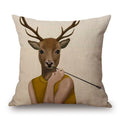 Axyaa Nordic Animal Cartoon Print Cushion Cover - Sofa & Bedroom Decoration Pillowcase