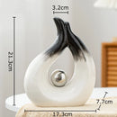 Axyaa Silver Ball Ceramic Vase for Elegant Room Decor