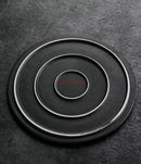 Axyaa Rock Pattern Ceramic Plate for Western Food, Steak, Cake, & Desserts.