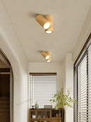 Axyaa Antique Walnut Ceiling Light for Living Room Bedroom Corridor Surface Mounted Bold Downlight