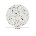 Axyaa Terrazzo Coasters Set - Modern Ceramic Stone Drink Mats for Coffee Table