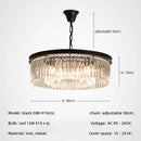 Axyaa Retro Gold Black Metal Crystal Pendant Lights with Chain Hanging, LED Suspension Lamp