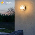 Axyaa Outdoor Round Aluminum LED Wall Sconce Black Light Fixture IP65 Waterproof