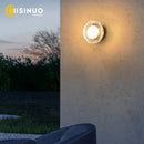 Axyaa Outdoor Round Aluminum LED Wall Sconce Black Light Fixture IP65 Waterproof