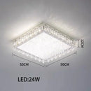 Axyaa LED Crystal Ceiling Lamp Modern Square Dimmable Dining Room Fixture
