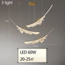 Axyaa Acrylic Feather Bird Pendant Chandelier - Modern Art Home Decoration Lighting