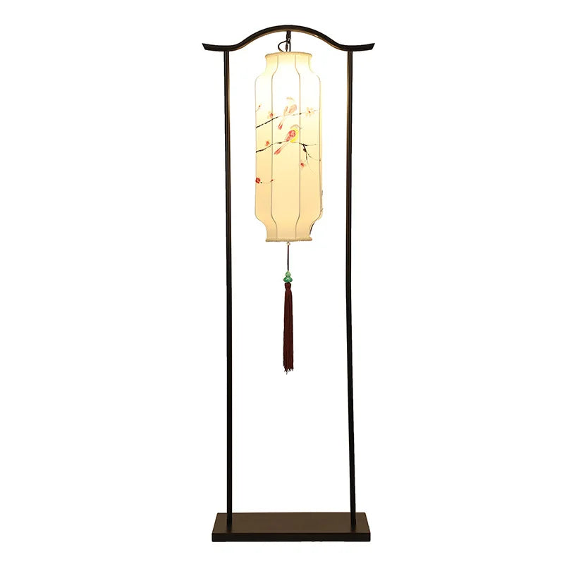 Axyaa Red Palace Floor Lamp: Elegant, Decorative Lighting for Living Room, Bedroom, and Study