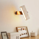 Axyaa Yellow Stone Wood Nordic LED Wall Light with Pull Chain Switch