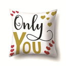 Axyaa Nordic Heart Print Throw Pillow Cover 45x45cm Home Sofa Decor