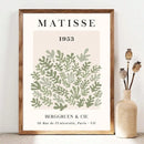 Sage Green Spring Flower Matisse Art Canvas Set by Axyaa