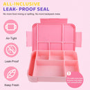 Axyaa Pink Microwave Bento Lunch Box with 6 Compartments for Girls