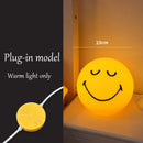 Axyaa Smiling Sphere Lamp: Dimmable USB Rechargeable Night Light