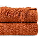 Axyaa Knitted Throw Blanket for Couch - Soft & Thick Decorative Sofa Blanket