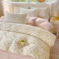 Axyaa Korean Ins Style 2024 Duvet Cover Set Twin Queen Bed Linen