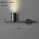 Axyaa Brass Wall Light 4000K Gold Black Sconce for Bedroom Foyer Stairs Elegant Atmosphere