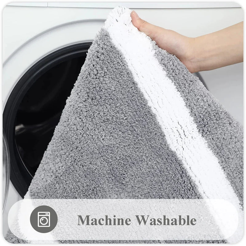 Axyaa Plush Bath Mat: Soft Non-Slip Rug for Bathroom, Bedroom, or Living Room