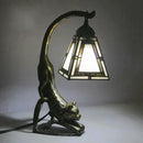 Axyaa Tiffany Cat Table Lamp: LED Vintage Creative Light for Home Bedroom