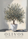 Elegant Olive Tree & Lemon Canvas Poster for Dormitory Home Decor by Axyaa.