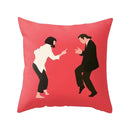 Axyaa Red Square Pillow Case for Home Décor