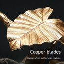 Axyaa Copper Branch Chandelier with Crystal Leaves for Luxury Home Decor