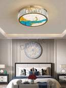 Axyaa Luxury LED Crystal Glass Chandelier for Modern Villa Decor.