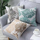 Axyaa Leaf Jacquard Couch Pillow Cover