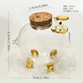 Axyaa Glass Piggy Bank for Gold Beans Storage - Mini Wish Bottle